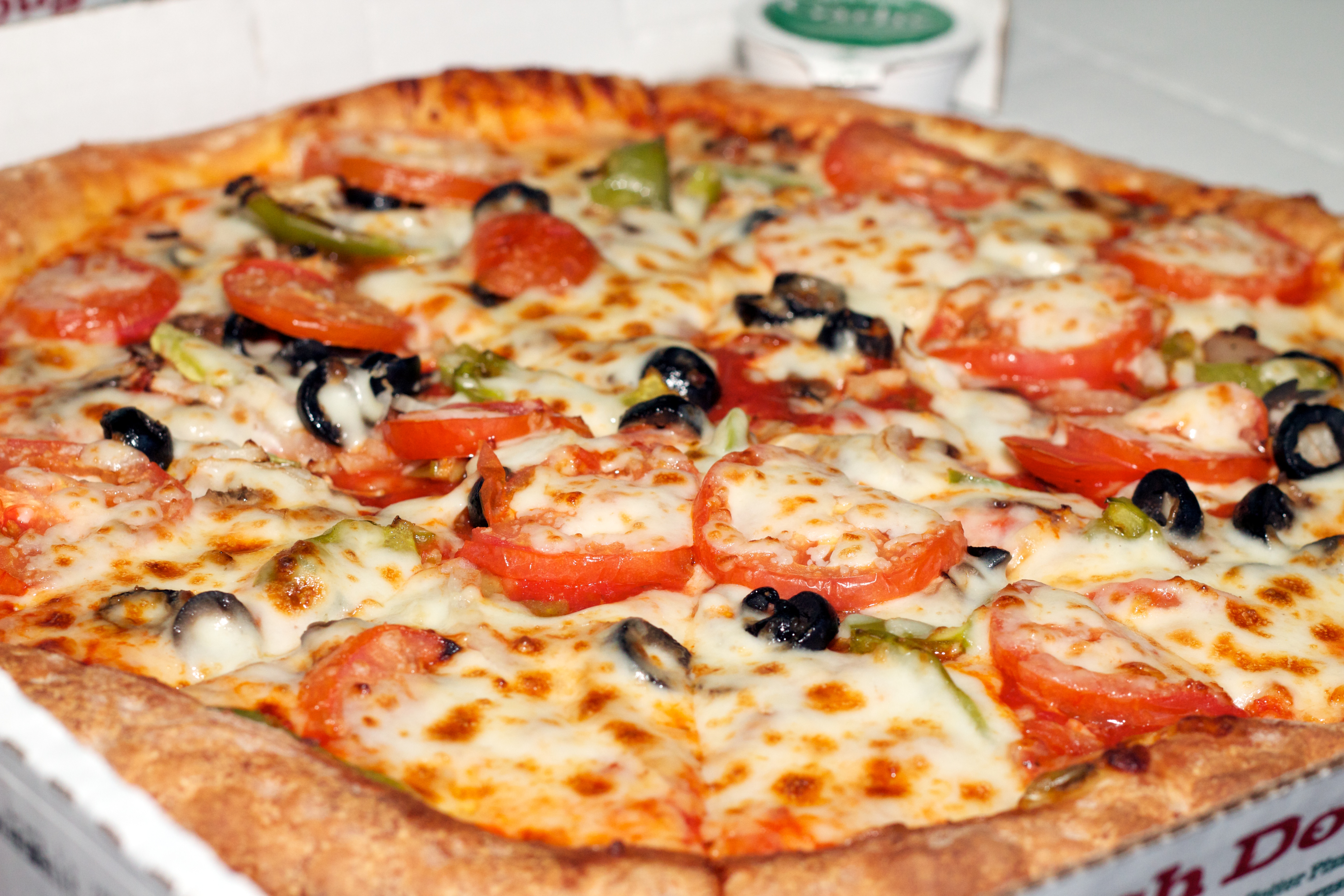 Supreme pizza close-up